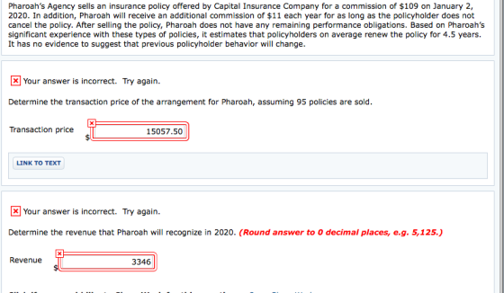 Pharoahs Agency sells an insurance policy offered by Capital Insurance Company for a commission of $109 on January 2, 2020.