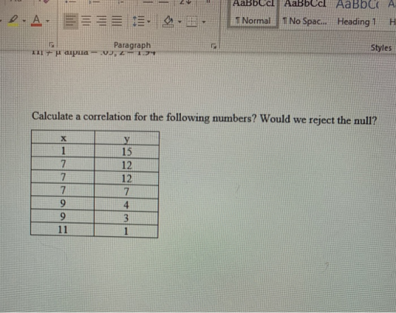 AaBbcc Aabb Cel AaBb I Normal 1 No Spac... Heading 1 DA ES E, 3. A. H Paragraph 111 + u apra - V3,2 – 1.34 Styles Calculate a