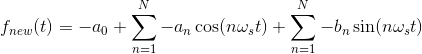 N frey(t) = -10 + -an cos(nwgt) + -on sin(nwgt) n=1