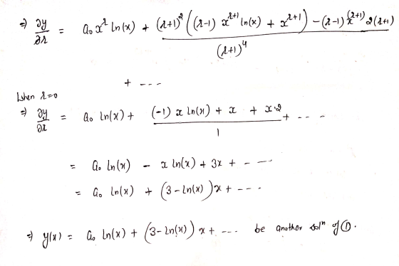 =) ay Qs arIn (x) + (x+1)*((1-1) zelo ln(x) + f2t)) - (2-1) 42+) 2 (24) or (2+134 + When i=0 e dy di Ao ln(x) + (-1) a ln(21