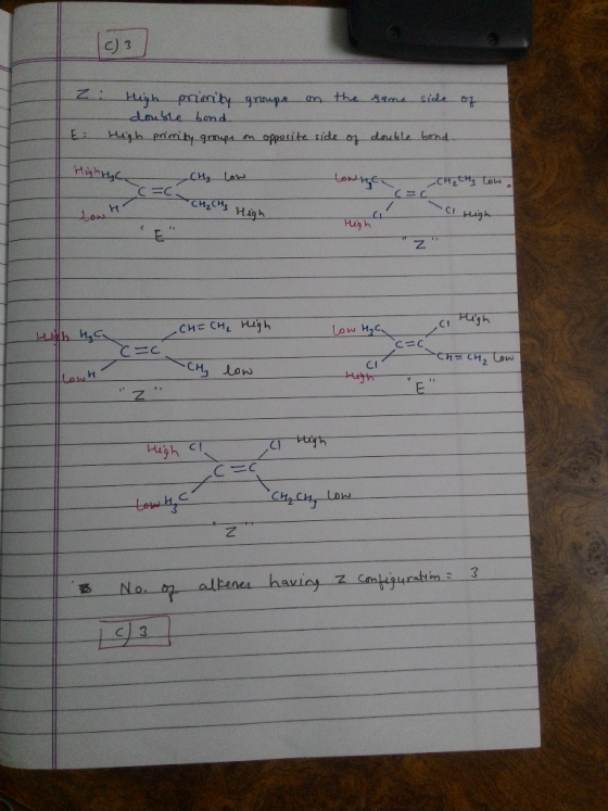 وام 2 . High priority groups on the same side of double bond. High pricity groups on opposite side of double bond E High H₂ C