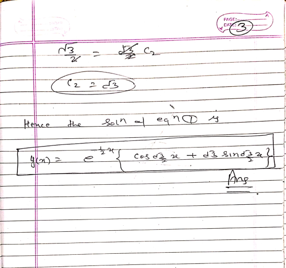 PAGE: DAY: 3 3 C2 2 (2 لے ج Hence the Soin al ea no es 슬라 gen) = 혁 cos da se że + + d3 sinds ze} Ang