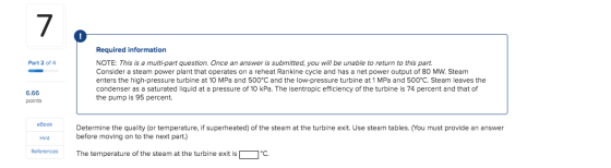 Part 2 of 4 Required information NOTE: This is a multi-part question. Once an answer is submitted, you will be unable to retu