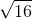 \sqrt{16}