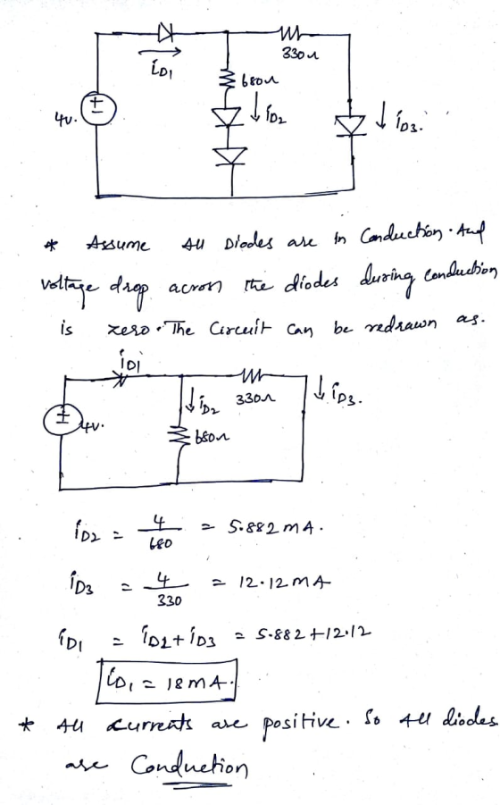 330 u bron * Assume su Diodes are in Conduction and voltage drop acron the diodes during conduction is zero-The Circuit can b