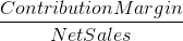 Contribution Margin Net Sales