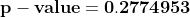 p value 0.2774953