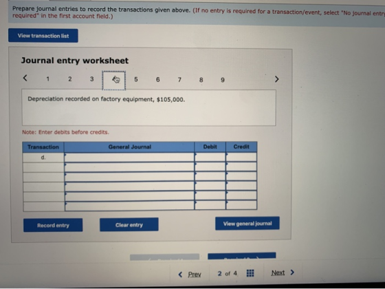 Prepare journal entries to record the transactions given above. (If no entry is required for a transaction/event, select No