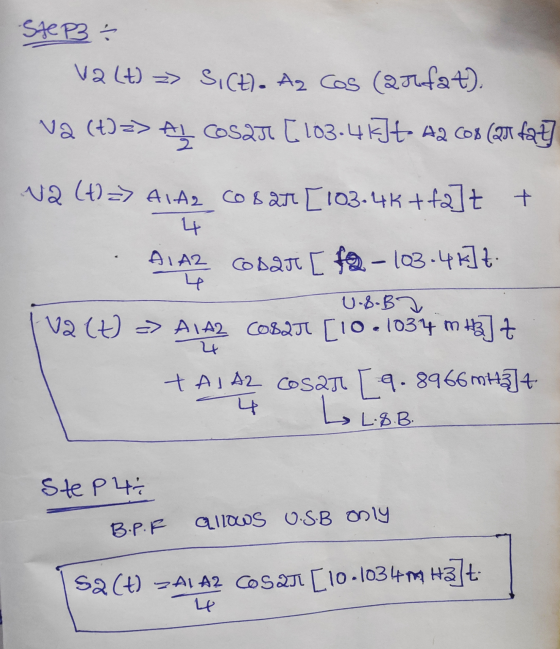 Step3 V2 (t) => SICH). Az Cos (@fat). va (t)=> AL COSQU [103.417 to A2 COB (IT fay va (t) => A1 A2 CO 825 [103.4k+fa]z + A1 A