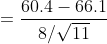 60.4 66.1 8/ 11