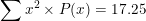 2.2 x P(r) = 17.25
