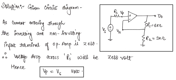 Rosa Vela to lo 3R = 662 m Solutions Giren circuit diagram- As cumeat evdering through the inverting and non-investing input