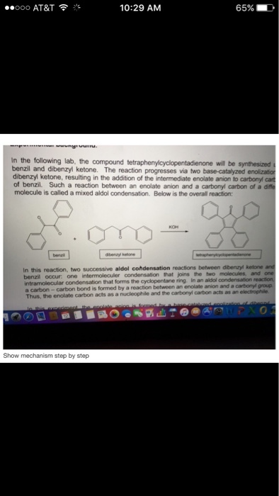 In the following lab the compound tetraphenyleydop