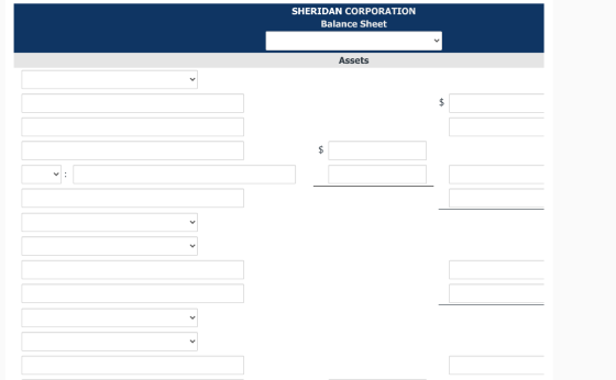 SHERIDAN CORPORATION Balance Sheet Assets $ $