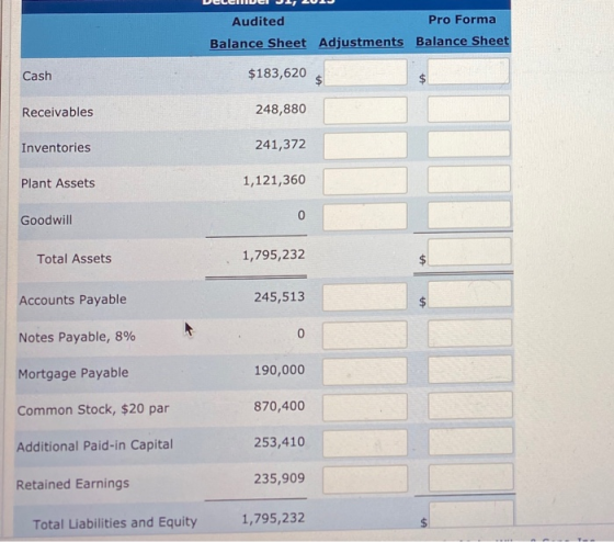 DeleuUCIJ ZULJ Audited Pro Forma Balance Sheet Adjustments Balance Sheet Cash $183,620 $ Receivables 248,880 Inventories 241,