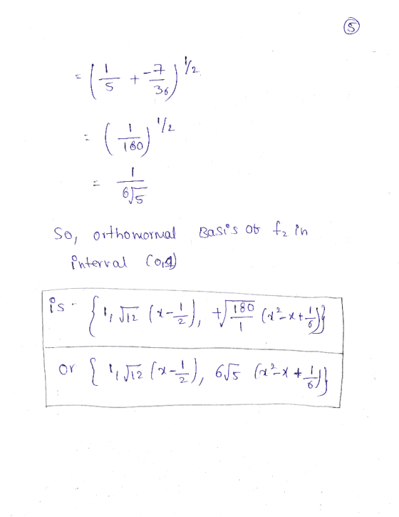 (3) (toba) Vie Basis of fz in So, orthomornal interval Cag) or { JiB (x++), 615 (224+5)