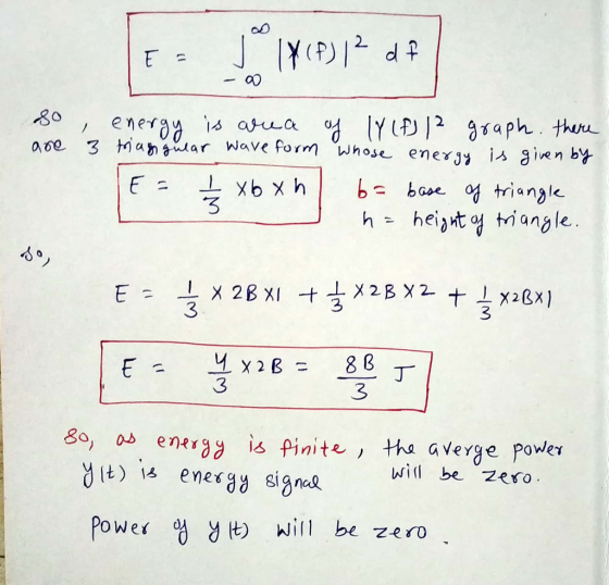 E J 11 (f) 12 d ♡ so are I energy is arua of lY (f) 12 graph. there 3 triangular wave form whose energy is given by Ixbxh 6=
