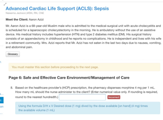 Advanced Cardiac Life Support (ACLS): Sepsis Naieema Jackson, MSN, RN, CNE Meet the Client: Aaron Azizi Mr. Aaron Azizi is a