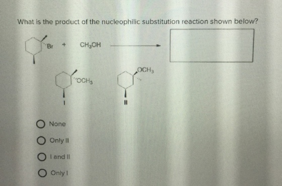 What is the product of the nucleophilic substituti