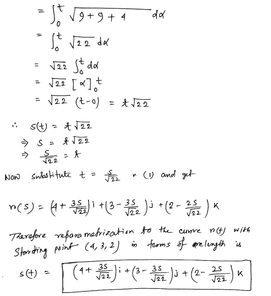Sot 19+9+4 do Set V22 de = 522 st da = 122 []. = 122 (t-0) = t122 (+) = 4122 .: = S - $122 Now Substitute to hear (1) and get