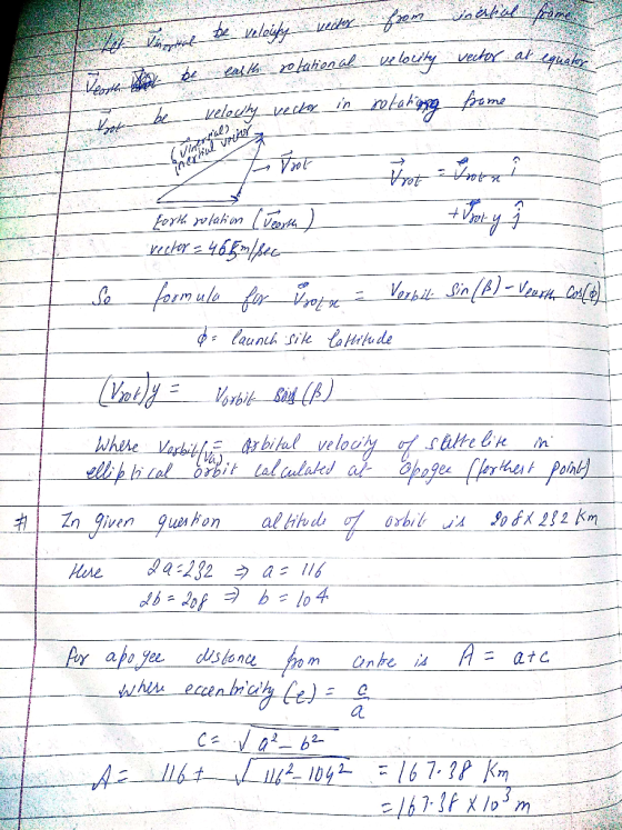 t het Venonat be veleity vects from incital from o be earth rotational velocity vector at equator be velocity vector in rotah