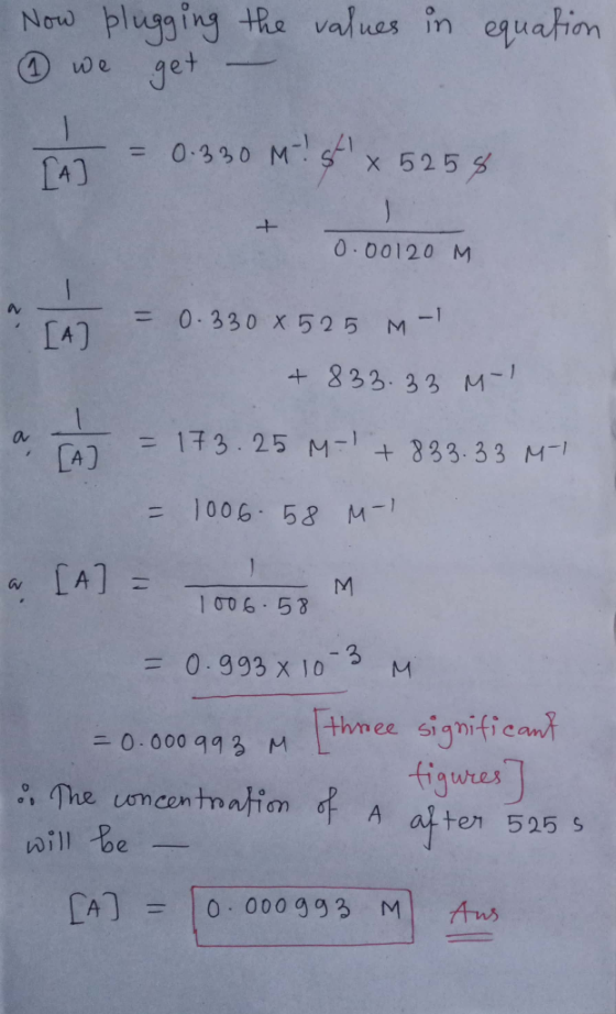 New plugging the values in equatin (1we get 0-330 M x 525 [43 + 0-00120 M 0.330 X 52 5 M -1 [AD + 833. 33 M = 17 3. 25 M 833-