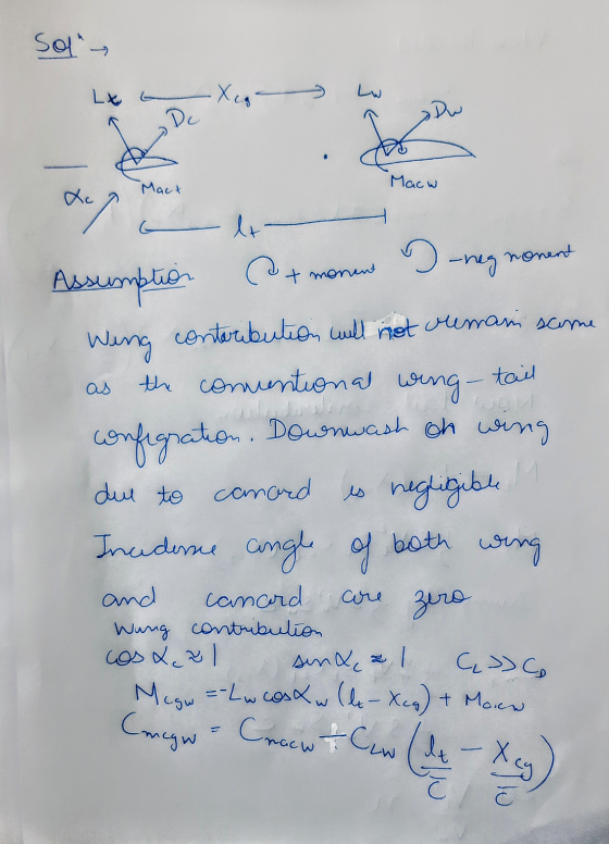 Sol e Macw. Mact de a li as Assumption +monen D-negnoment Wing conteribution will not remaini scome as the conventional wing