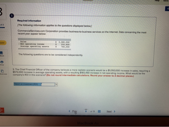 Required Information [The following information applies to the questions displayed below) CommercialServices.com Corporation