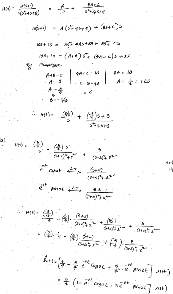-ti) s($45+8) H(s)= gA= 10 6 5 (5+2)+ 2 (IK)午a 一处 L T 5+ 2 5 -2七