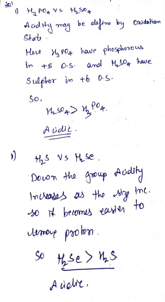 * 12 H₂ POqvs 1450 Audity may be define by Oxidation State. Mere H₂PO4 have phosphorous in to a.s. and 14 504 have sulphor in