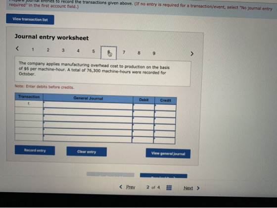 pure di entries to record the transactions given above. (If no entry is required for a transaction/event, select No journal