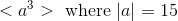 <a> where al = 15