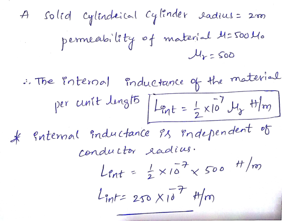 inductance X.the materi au endent o