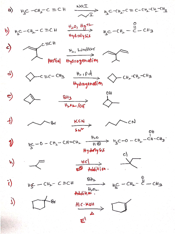 NaT CCC=CH C-CHCc-cCC O - C-CHl3 4C-CH tyd rolys CECH Lindlar Parlial tydroenatim Pd -CEC-C3 Св Си СнЗ Hydragenatim OH BH3 Hz
