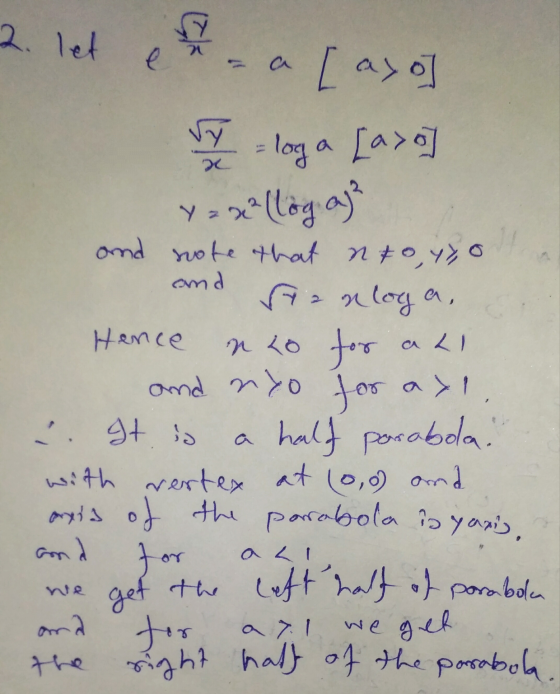 Tayo 2. let pa vagy log a [ase] y = x²(log a) and note that nto, yota md rasuloga, Hence n to for all and nyo for axı. e. It