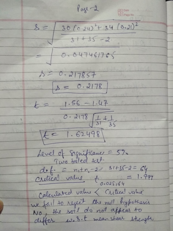 Page 2 O Date Go Page No. 30 (0.24) ²+ 34 (0.21) 2 31+35-2 O. 04 7461765 dr 0.217857 0.2178 1-56 - 1.47 31 0-2178 ttt 35 t=1.