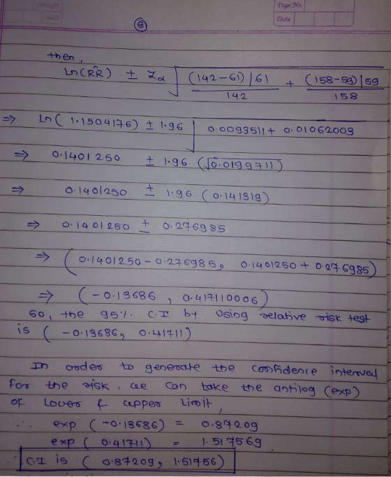 Puge No Date 2 Lr) (PR) ± Ka (142-6)/61 C158-92159 + 142 53 → o, 1401250 ti-96 (0-1413)g) ウ o. }401250-0276985 ラ ( 401250-o24s98 69 으:1401250 +02다-G985 - o.13686 O. 41100 06 i S 0-19686 111) cades to geete te for the SK toke the antlog exp (-0-13686) ニ , 804209 exp 0.411 | 517563 CL is C820g 1:5156)