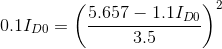 0.11 po = (5.657 – 1.11 Do 3.5