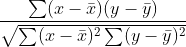Σ( – 1)(y – 9) Σα – )?Σ(y - y)2