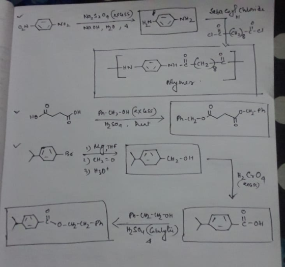 1 Seba cogp Chroside No, s.o. (Bruss) Na H, 10,4 IN med finez OH Lo-ch-ph Ph-CH2-OH (excess) Hy soa hut 2 Bo 1) Mg, THE 2-OH