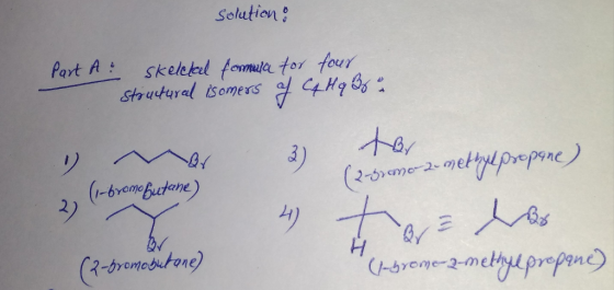 Solution Part A: skeletel Aonmule for four 10 2-2 mek ine ome-2-me