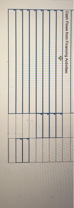 Cash Flows from Financing Activities: