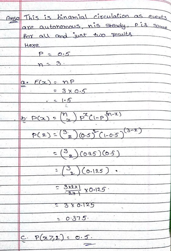 Ansa his is binamial cisculatian as events Par au and ust tco jesuit* Hese n (32 ) Co25)(0.5) Co-125) 、 E 0375
