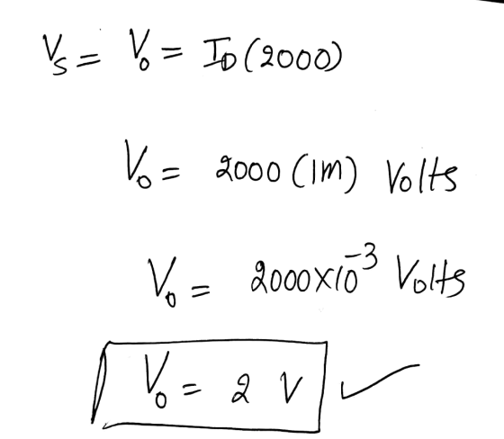 k= b = To (2000) Voz 2000 Cim) volts Vo= 2000x10 Volts 1 Yo= avlu