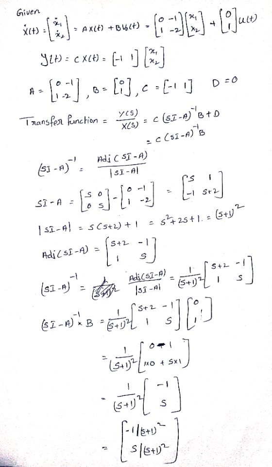 Given lo1 AX+) + B 4Lt) 12112 este Pin ) - 0 + oues 68 =)%] - [8 Juces Sto : x - [ ][3] A-[07],0-[],c-[11] 0-0 Transfer funct