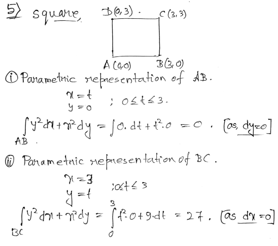 5 square 36,3). _*(3,3) - A Cool B3,0) O Parametric representation of AB. 0&t=3. уго Sy?f?r?dy = 50. dt+40 =0 [as, dyzo] - AB