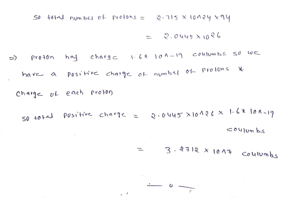 proton ha charg charge ot each Proto)