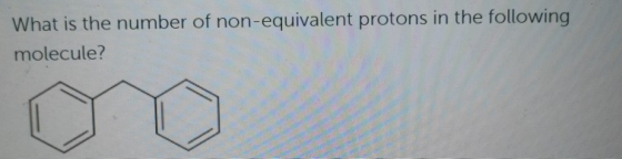 What is the number of non-equivalent protons in the following molecule?
