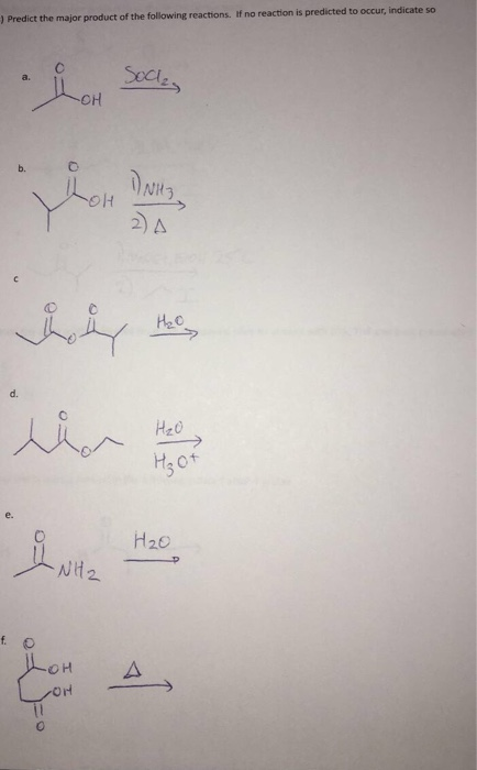 Predict the major product of the following reactions. If no reaction is predicted to occur, indicate so b. کانال d. کا حال R2