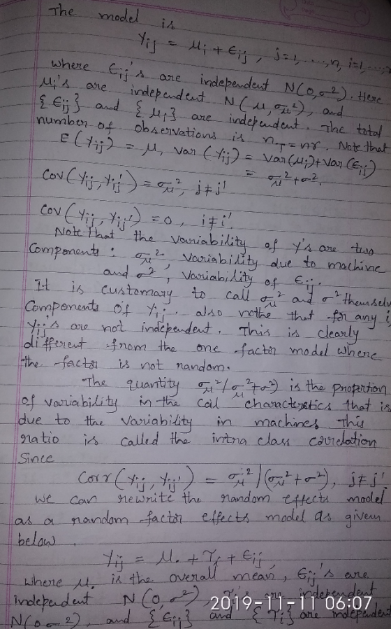 The madel where E ane independeut NCO2) Hene Miyare Ejand 3 aue indepdent he tatol nunmbor 0f e (ij> idepend tnt obsevations